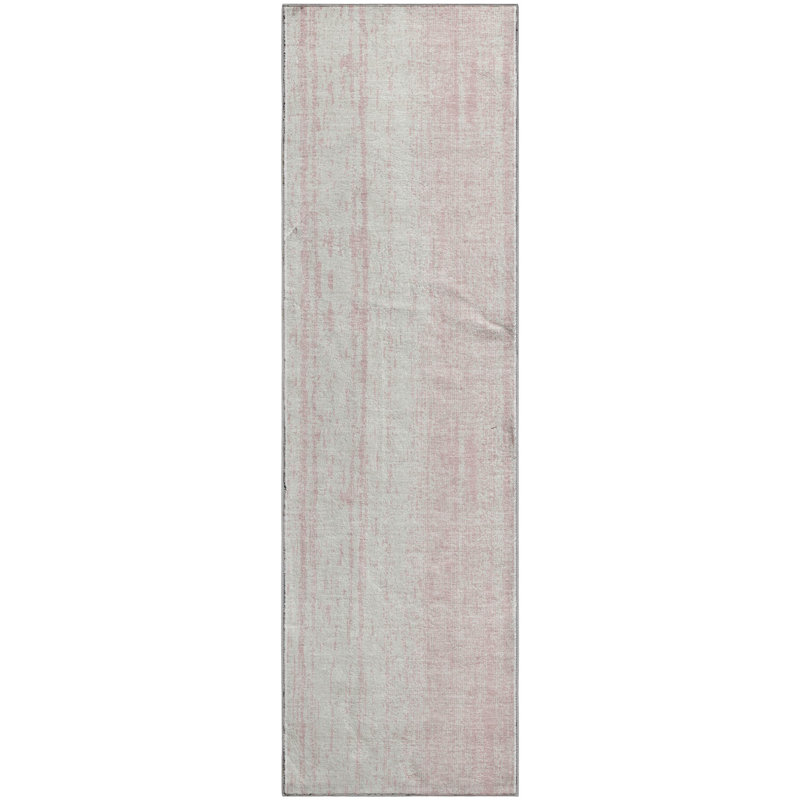 Premium Machine Washable Prisco Pink Rug, Runner 2'3" x 7'6"