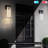 2-Pack Outdoor Wall Light Fixture, Weatherproof LED Wall Sconce With Bubble Crystal And Light Sensor - 12W Per Lamp