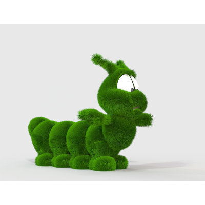 Outdoor Cartoon Caterpillar Topiary Green Figures