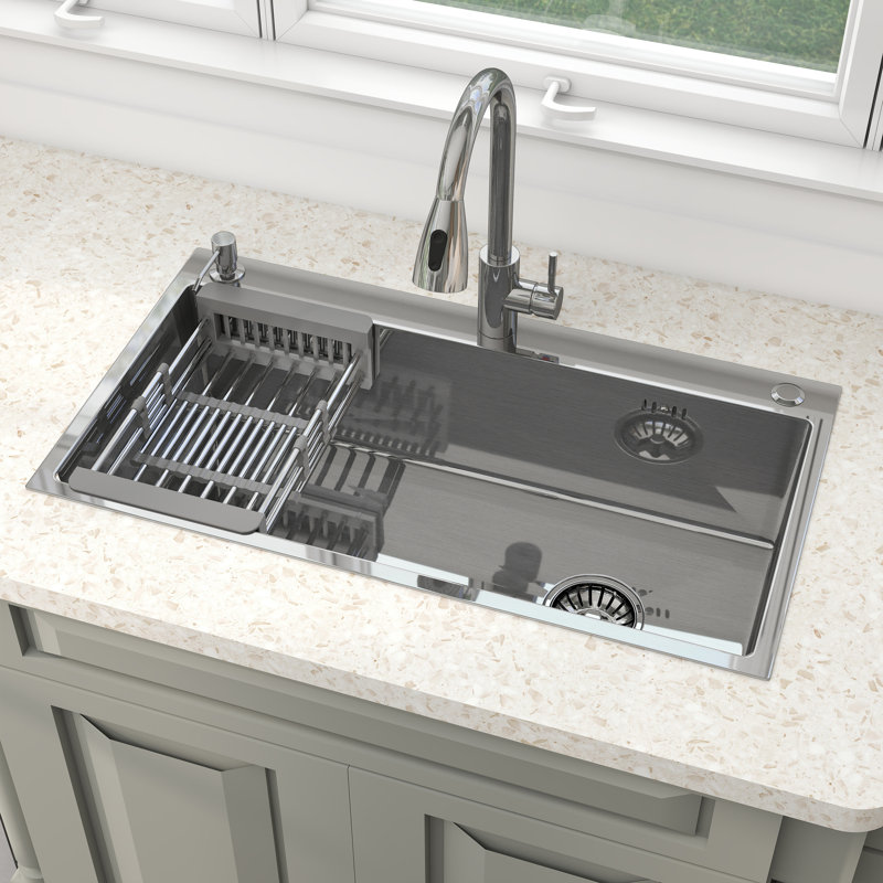 Drop In Single Bowl Kitchen Sink, 28