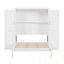 Lit escamotable double avec garde-robe et 2 tablettes de rangement-523191144