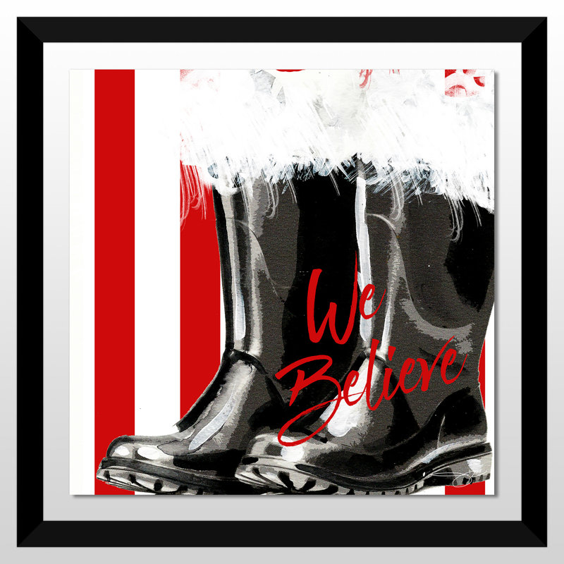 «We Believe», reproduction de peinture à l'aquarelle, H 25,5 po x l 25,5 po x P 1 po, Cadre noir
