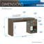 Bureau extensible Techni Mobile, noyer-466329357