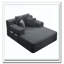 Chaise longue en velours côtelé avec 3 coussins-2106206999