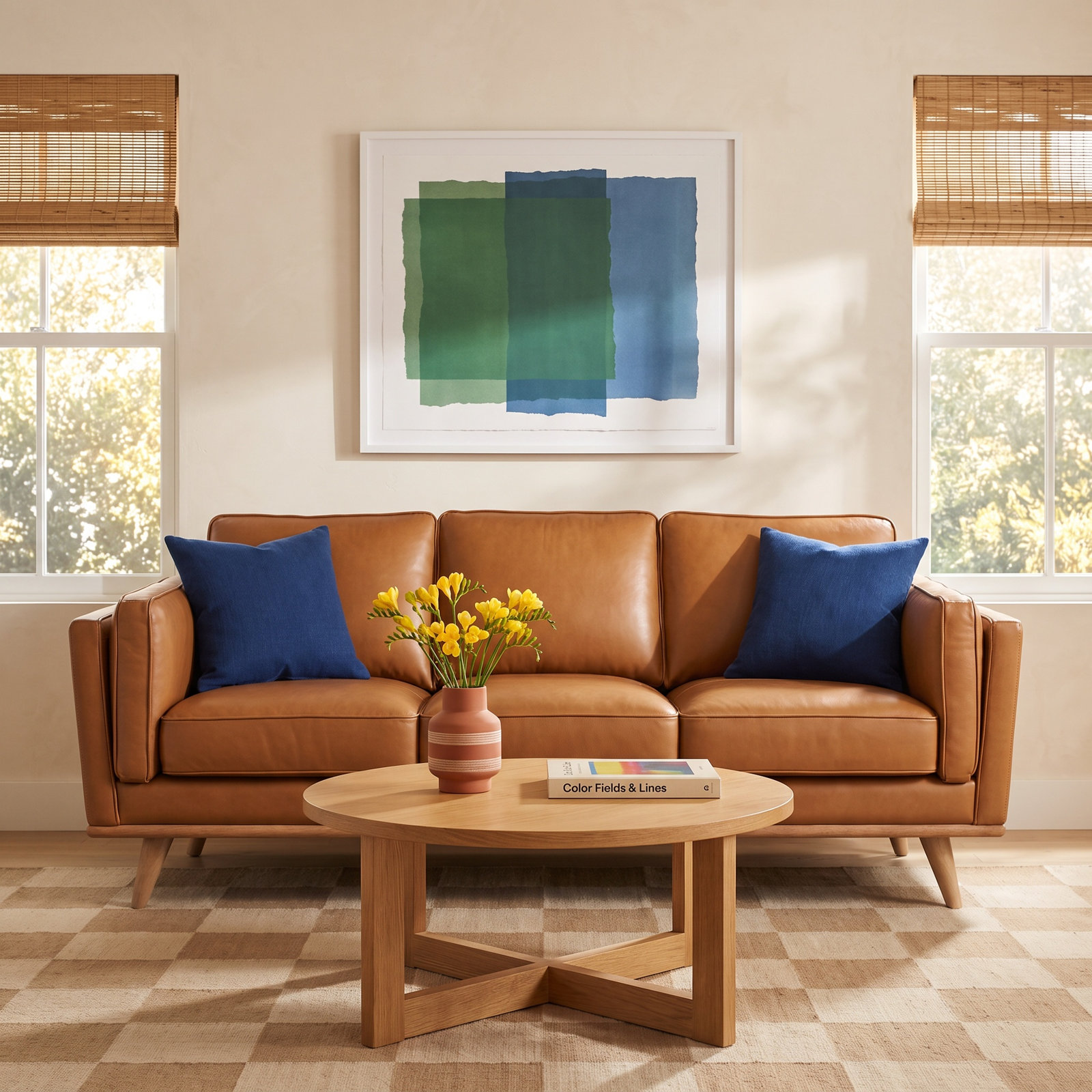 Gabon 84" Genuine Leather Sofa