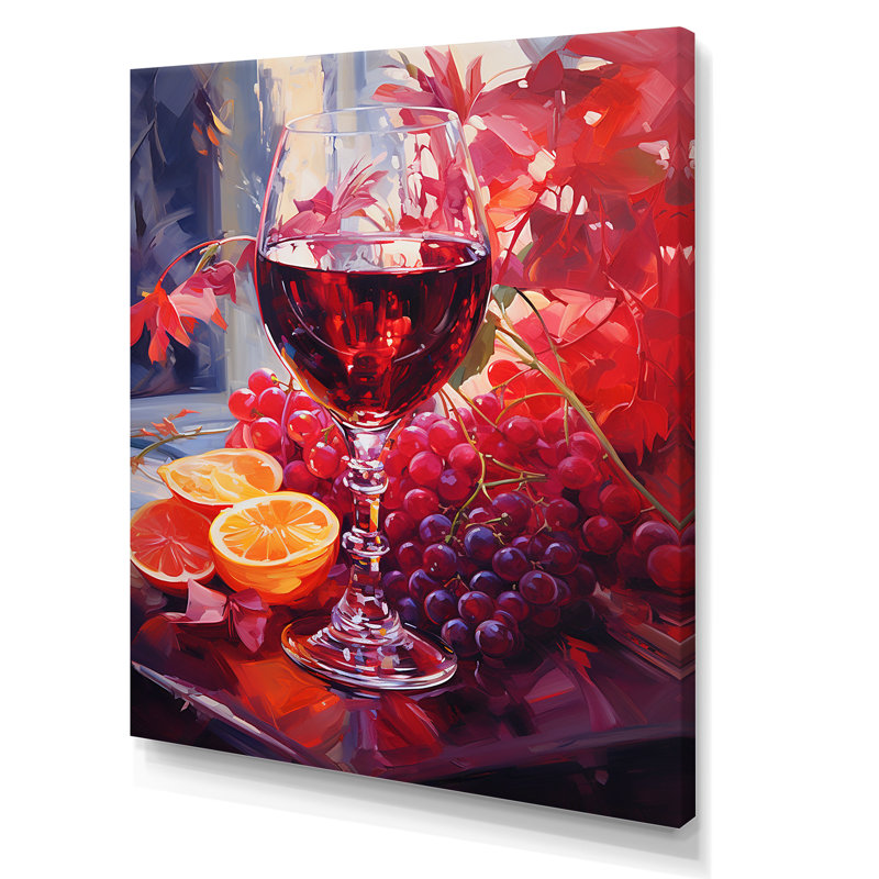 Sangrias Spirit - Art sur toile, vin, Toile tendue, H 20 po x l 12 po x P 1 po