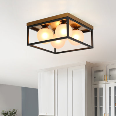 Yearb 4-Light Square Flush Mount 