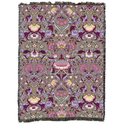 Pure Country Weavers William Morris Lodden Dianthus Blanket XL - Arts & Crafts - Gift Tapestry Throw Woven from Cotton - Made in the USA (82x62)