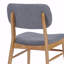 Ensemble de 2 chaises de salle à manger rembourrées Mid-Century avec structure en bois d'hévéa