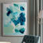 «Teal Composition II», reproduction encadrée de qualité supérieure - prête à être accrochée-88100398-88100402