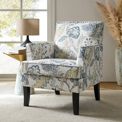 Cosette Transitional Upholstered Armchair with Nail Head Trim
