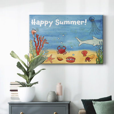 Cute Sea Creatures I-Gallery Wrapped Canvas