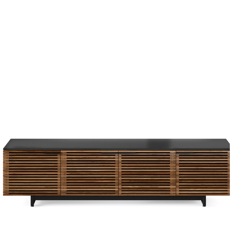 Corridor TV Stand for TVs up to 85", Natural Walnut