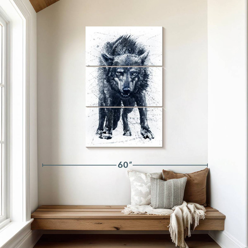 Brampt Angry Wolf, 45" H x 28" W
