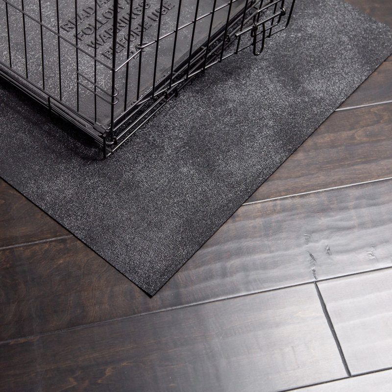 Midnight Black Anti-Skid Polyvinyl Pet Mat 34" x 48"