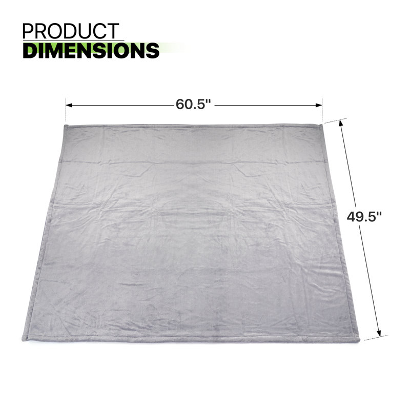 Couverture pour chien / chat en flanelle gris clair 60,5 "X 49,5" pour canapé, lit et canapé