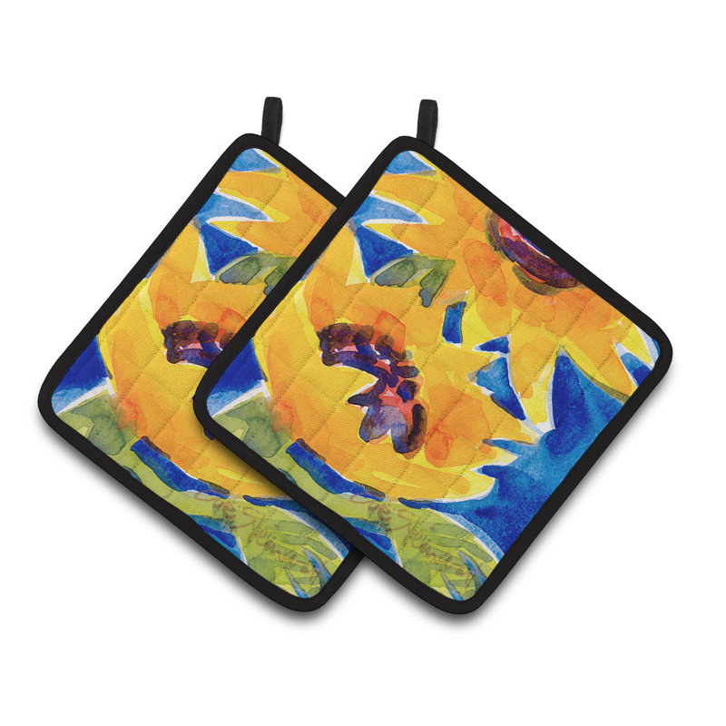 East Urban Home Floral Polyester Potholder