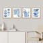 «Watercolor Blue Semi Circle Polygon Variety», ensemble de 4 reproductions de cadres photo simples-97762581-97762584