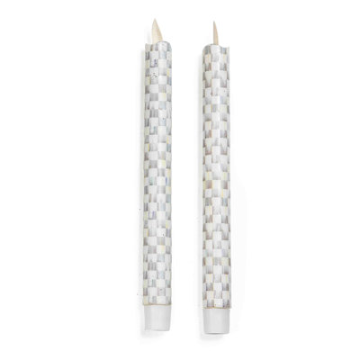 Sterling Check Flicker Dinner Candles
