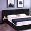 Très grand lit plateforme tapissier hydraulique en velours avec 2 tablettes, 2 lampes de lecture et port USB-899770561