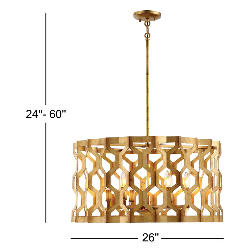 Coronade 6 - Light Dimmable Drum Chandelier