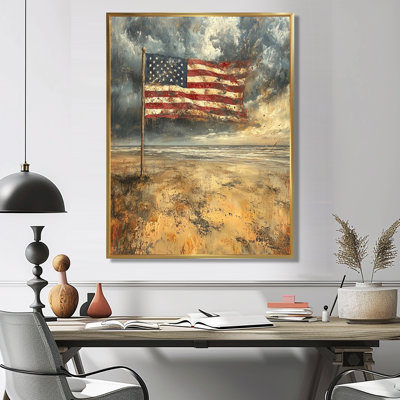 Drapeau américain sur le jour J, Invasion de la Seconde Guerre mondiale - Patriotiste américain, art mural