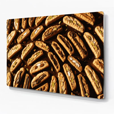 Desserts Biscotti, art mural en métal brun
