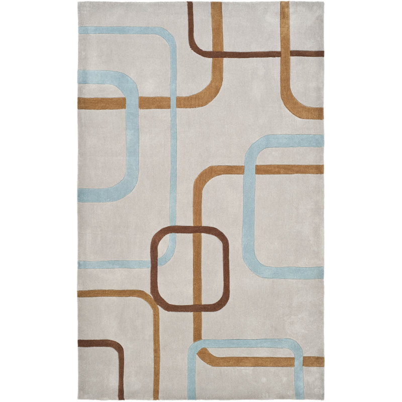 Canobbio Modern Art Hand Tufted Performance Geometric Rug, Rectangle 8' x 10'