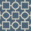 Tapis bleu / beige en coton Arneshia-20794346