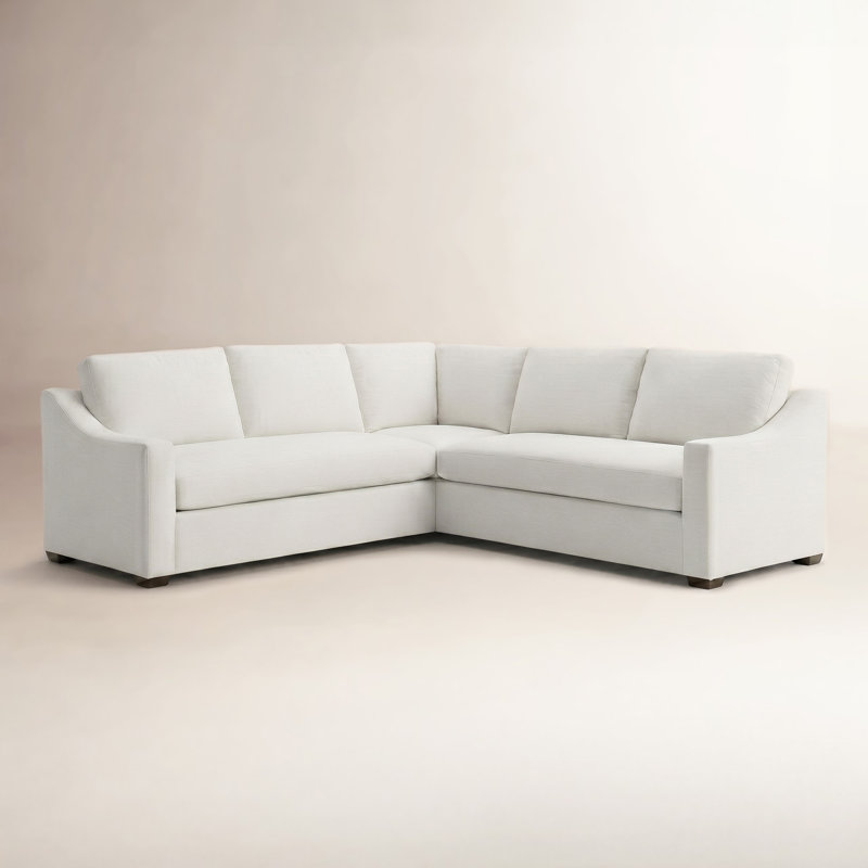Cranbrook Upholstered L-Shaped Sectional Symmetrical, Conversation Pearl Basketweave