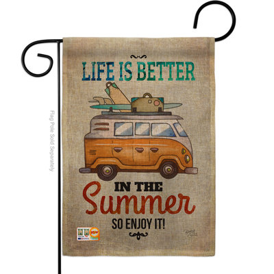 Meilleur en fun the sun 2 côtés en toile jute de 19 po x l 13 po drapeau de jardin