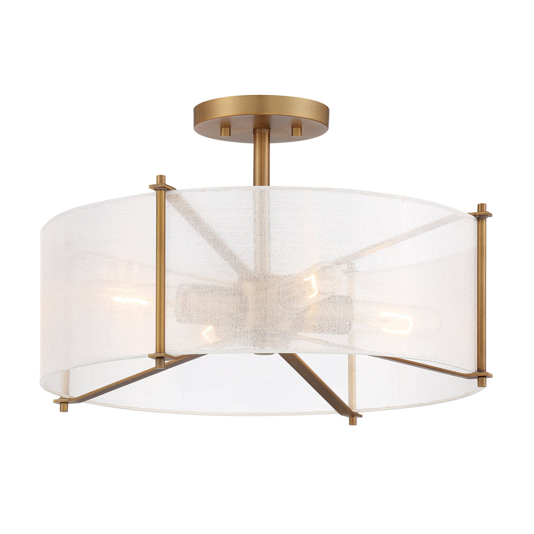 Heitor 4 - Light Dimmable Drum Chandelier Mercer41