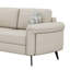 111" Upholstered 3 Seater Sofa With 2 Printed Pillows, Chenille Curved Couch With Metal Legs, Ergonomic Armrests-118021796