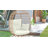 Spezia Modern Freestanding Patio Egg Chair with Polyester Cushions and Metal Frame in Tan and Cream-965278628