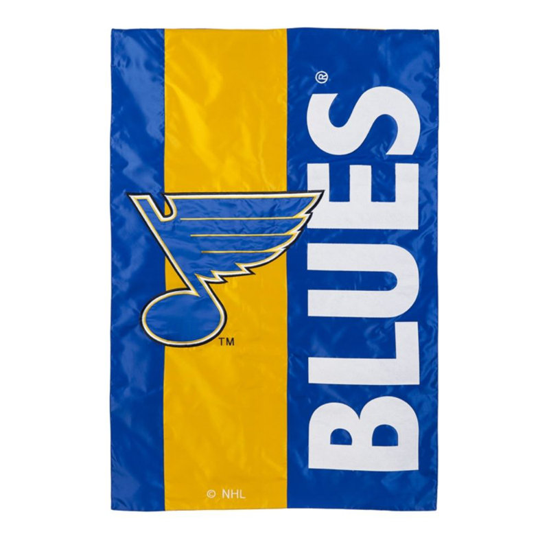 Drapeau maison en polyester 2 côtés nhl, H 18 po x l 12,5 po, St. Louis Blues