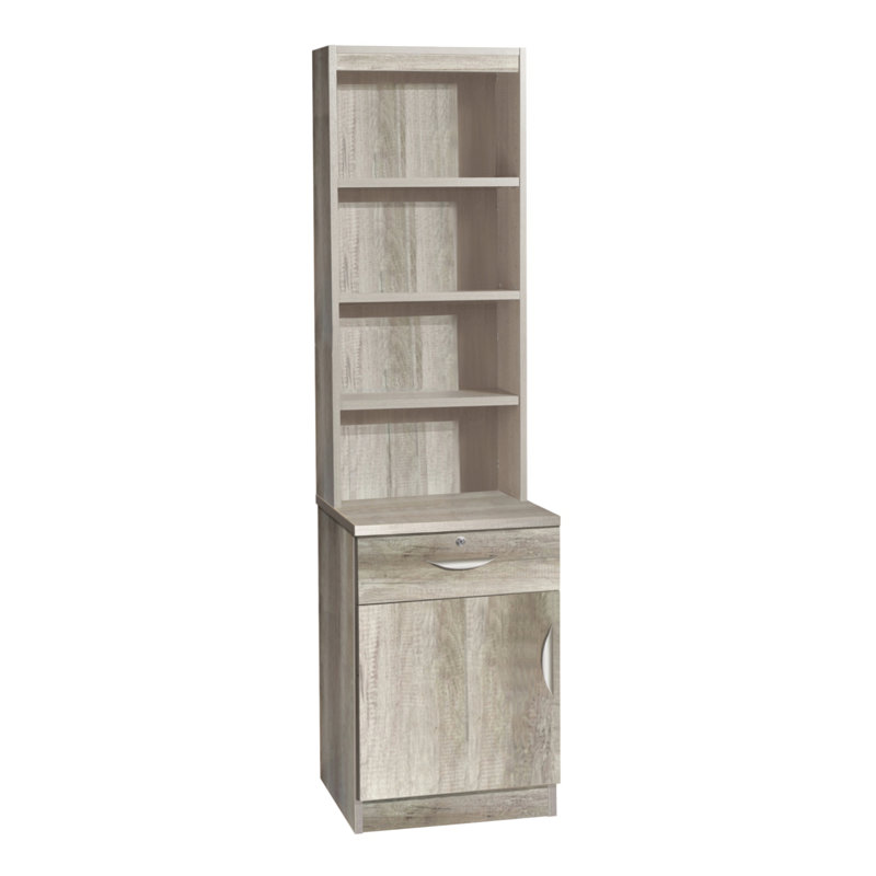 Remus 1 -Door 1 -Drawer Storage Cabinet, Grey Nebraska