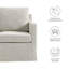 Fauteuil pivotant recouvert de tissu Serene-101323730