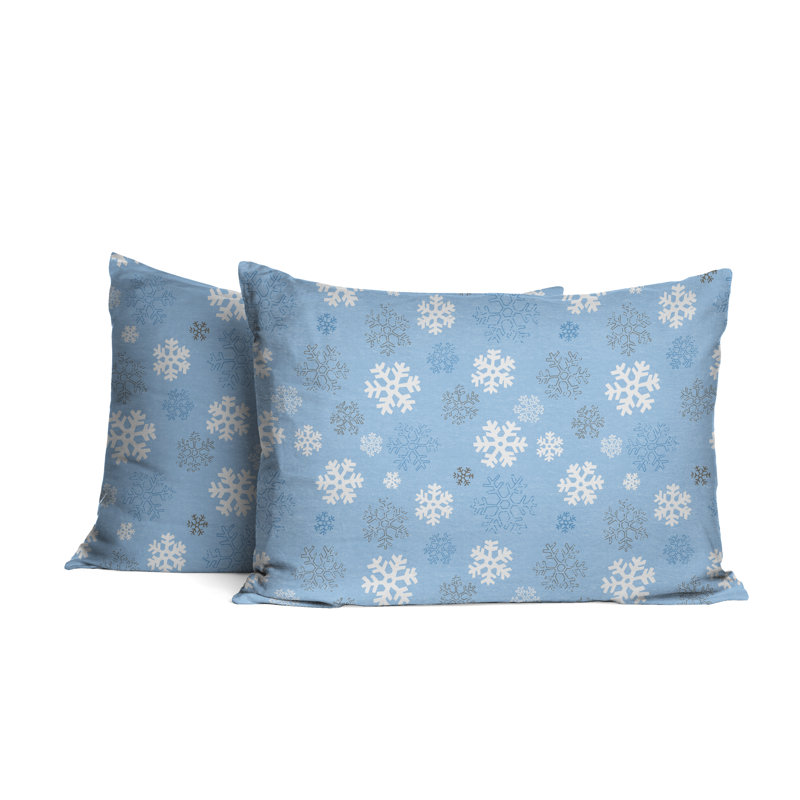 Pointehaven 170 GSM Printed Flannel 100% Cotton Deep Pocket Sheet Set, King Sheet Set + Fitted Sheet + 2 Pillowcases, Blue