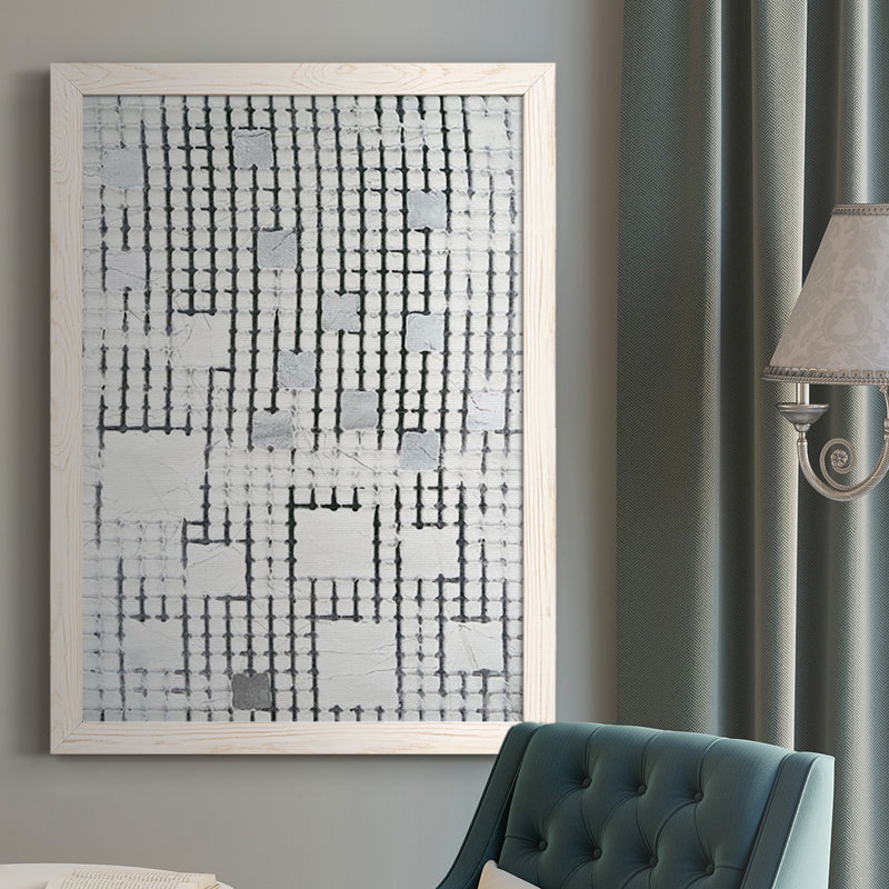 Gossamer I, Toile avec cadre blanc, H 37,5 po x l 27,5 po x P 1 po, Pas de tapis
