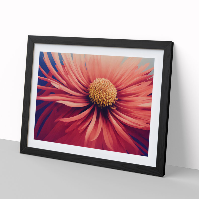Chrysanthemum Flower Vol.1 - Framed Print, Black Framed, 46cm H x 64cm W x 2cm D