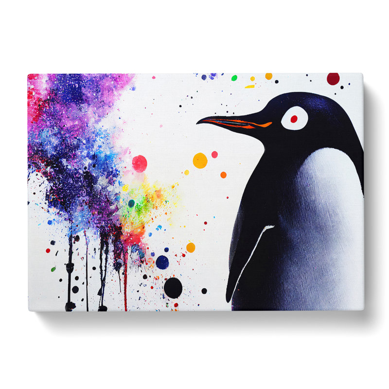 Penguin Splash Vol.2 Abstract - Wrapped Canvas, 35cm H x 50cm W x 3cm D