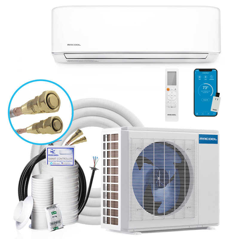 3 Ton White Ductless Mini-Split Heat Pump with Remote