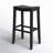 Katwa Wood Backless Bar Height Stool, Black