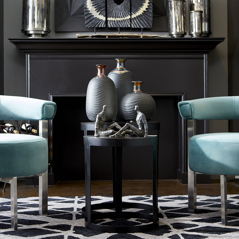 Jadeite Glass Table Vase, 16.25" H x 7.75" W x 7.75" D