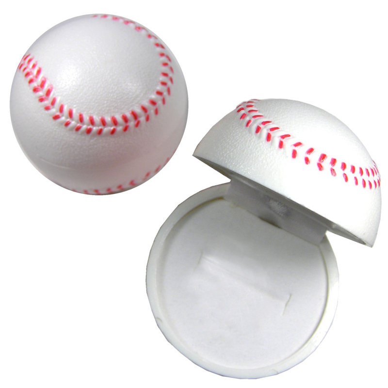 Unique Looking Baseball Gift Box, Ring, Pin