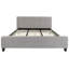 Lit plateforme tapissier capitonné à profil bas Konen-29332055-29332056