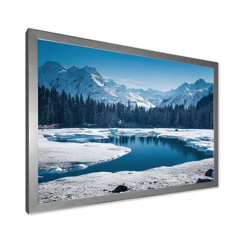 Icy Alaskan Wilderness IV, H 12 po x l 20 po x P 1 po, Cadre photo argenté