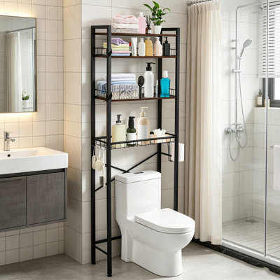 Metal Adjustable Freestanding Over The Toilet Storage