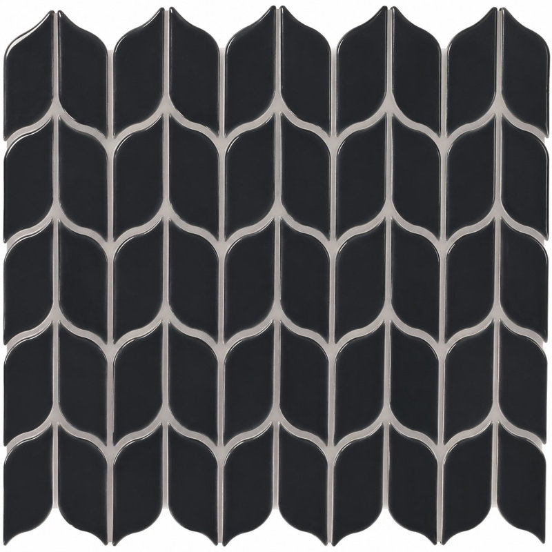 Love Note Leaf Mosaic, Charcoal