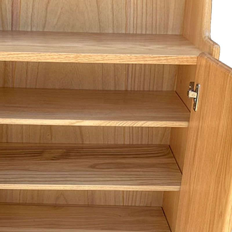 Armoire à chaussures en bois massif, Jaune